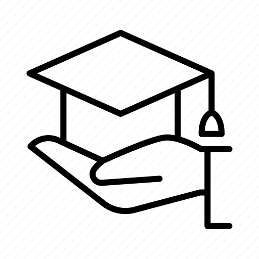 Education, graduation cap, hand, congratulations, graduation icon - Download on Iconfinder