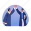 scholars, students, graduation, convocation, high, five 