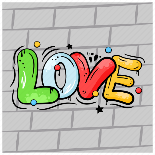 Love, lettering, alphabets, calligraphy, graffiti, art, typography icon - Download on Iconfinder
