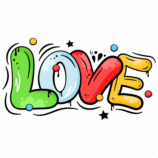 Love, lettering, alphabets, calligraphy, graffiti, art, typography icon - Download on Iconfinder
