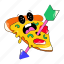 pizza slice, pizza piece, scared pizza, junk food, pizza 