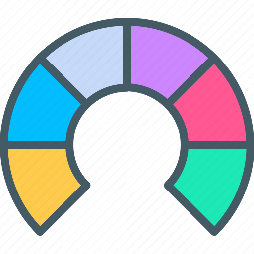 Analytics, bar, chart, circle, diagram, donut, semi icon - Download on Iconfinder