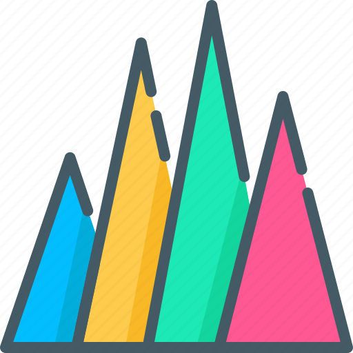 Bar, chart, elements, graph, infographic, triangle, visualization icon - Download on Iconfinder