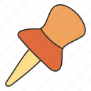 pushpin, thumbtack, tack, stationery, drawing pin