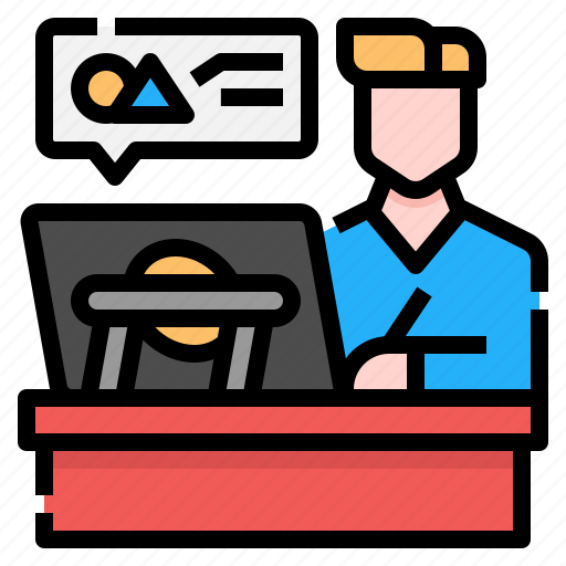 Man, designer, creative, avatar, programmer, career, freelance icon - Download on Iconfinder