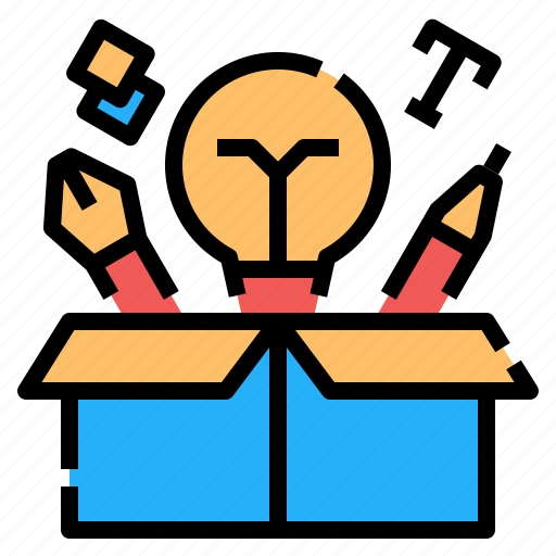 Idea, creative, box, graphic, thinking, tools icon - Download on Iconfinder