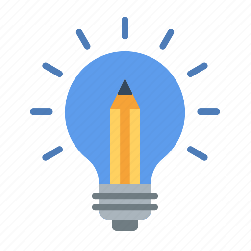 Bulb, creative, design, idea, pencil, light, abstract icon - Download on Iconfinder
