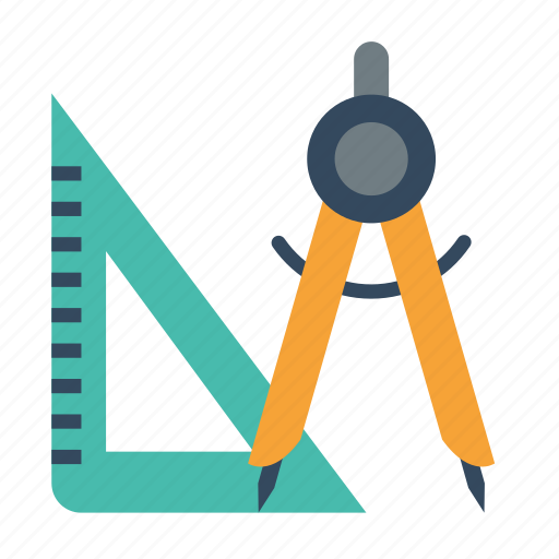 Compasses, drawing, math, protractor, design, tools, ruler icon - Download on Iconfinder