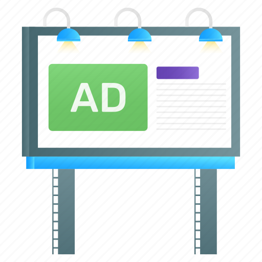 Advertisement board, hoarding, billboard design, ad board, road board icon - Download on Iconfinder
