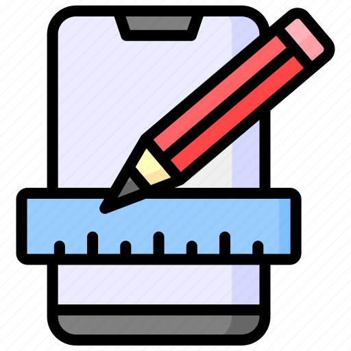 Graphic design, smartphone, measure, pencil, draw icon - Download on Iconfinder