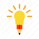 creative, bulb, idea, battery, energy