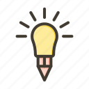 creative, bulb, idea, battery, energy