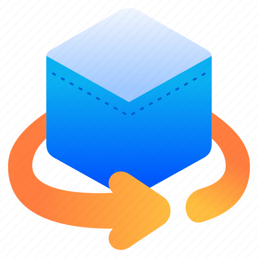 Model, cube, circular, arrow icon - Download on Iconfinder