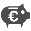 account, banking, euro finance, pig, piggy bank, savings, treasure 