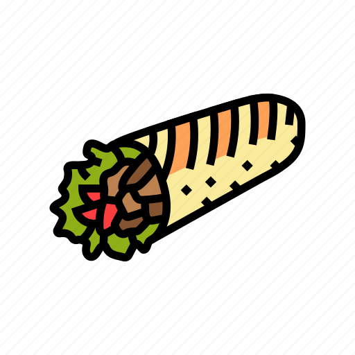 Gyro, wrap, greek, cuisine, food, lunch icon - Download on Iconfinder