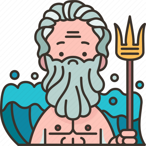 Poseidon, trident, ocean, mythology, god icon - Download on Iconfinder