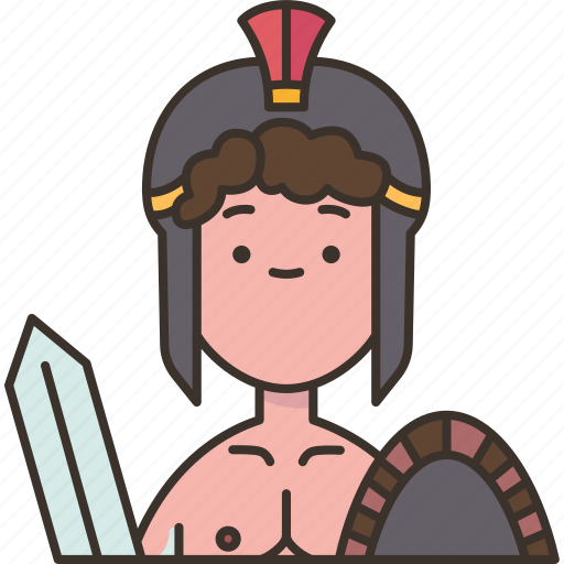 Theseus, mythical, king, shield, battle icon - Download on Iconfinder