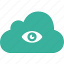 cloud, eye, monitor, watch, view