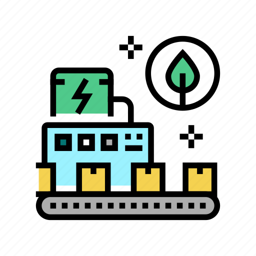 Green, factory, economy, industry, energy, saving icon - Download on Iconfinder