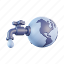 save, water, faucet, tap, earth, planet