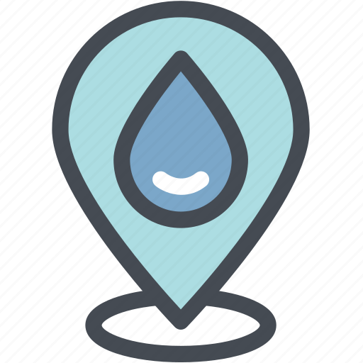 Ecology, energy, location, pin, river source, water, watershed location icon - Download on Iconfinder