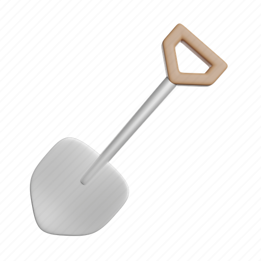 Shovel, garden, tool, agriculture 3D illustration - Download on Iconfinder