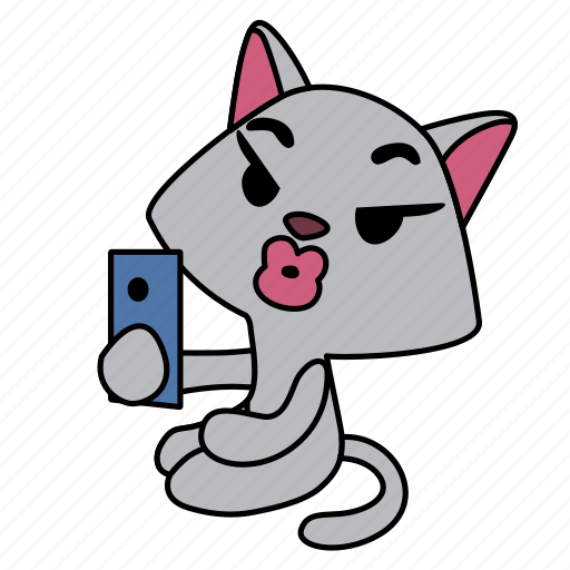 Duck face, girl, making, mobile, selfie, sitting, smart phone icon - Download on Iconfinder