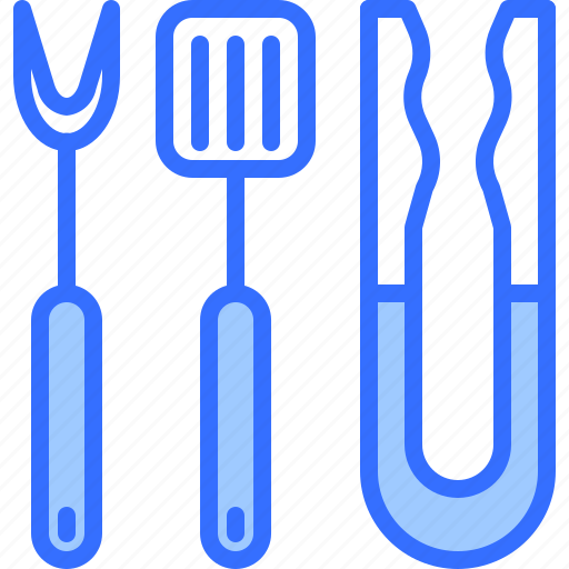 Fork, tongs, spatula, bbq, barbecue, cooking, food icon - Download on Iconfinder