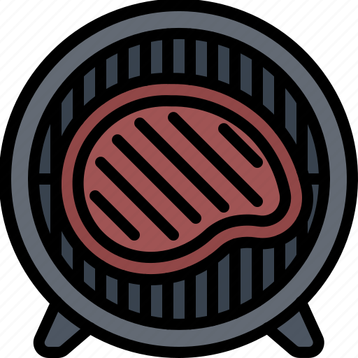 Grill, steak, meat, bbq, barbecue, cooking, food icon - Download on Iconfinder