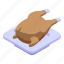 grilled, chicken, isometric, grill 
