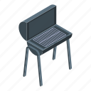 bbq, grill, isometric, barbecue 