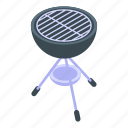 party, grill, isometric, bbq 