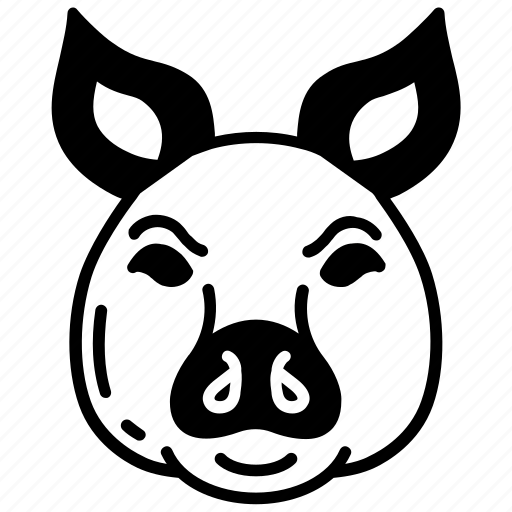 Pork, bacon, ham, face, head, farm, animal icon - Download on Iconfinder
