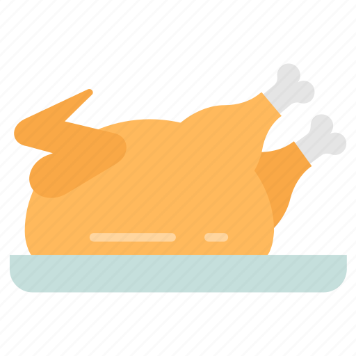 Chicken, roast, steam, full, foiled icon - Download on Iconfinder