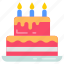 cake, birthday, bakery, item, baked, dessert 