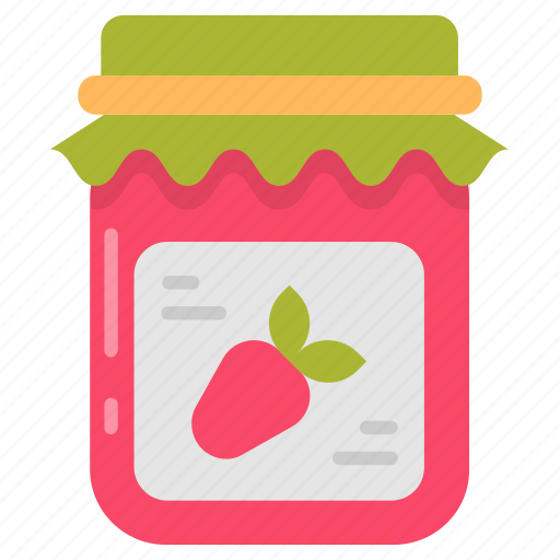 Jam, strawberry, fruit, jelly, bread, breakfast icon - Download on Iconfinder