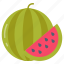 watermelon, pulpy, fruit, fresh, ground, farming 