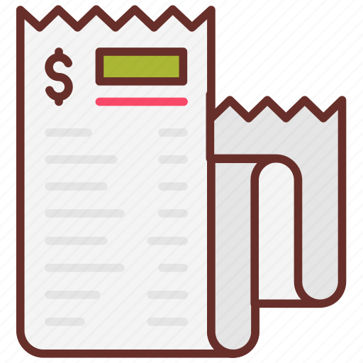 Receipt, grocery, bill, total, tax, shopping, list icon - Download on Iconfinder