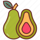avocado, pear, fruit, fig, guava, jackfruit