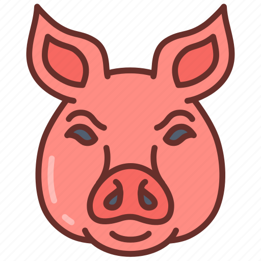 Pork, bacon, ham, face, head, farm, animal icon - Download on Iconfinder