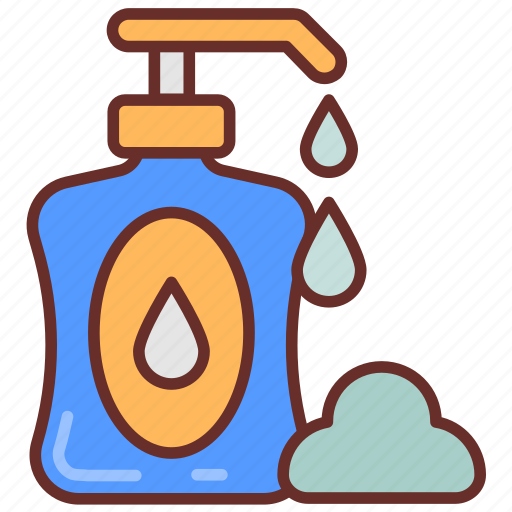 Hand, soap, liquid, antibacterial, foaming, organic icon - Download on Iconfinder