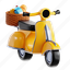 grocery delivery, service, transport, scooter, vehicle, transportation, shopping, food 
