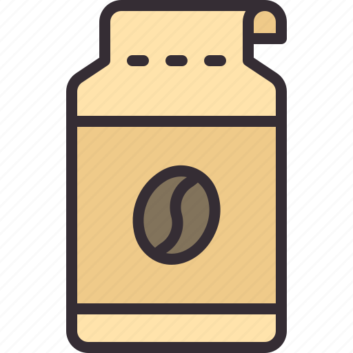 Coffee, pack, beans, food, bag icon - Download on Iconfinder