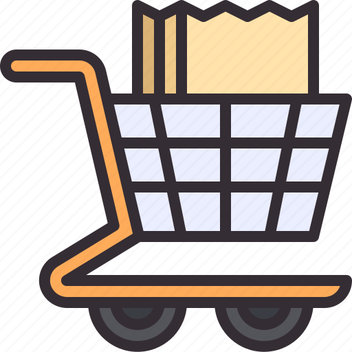 Trolley, shopping, cart, shop, store, market icon - Download on Iconfinder