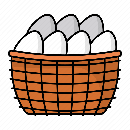 Eggs, basket, bucket, box, tray icon - Download on Iconfinder