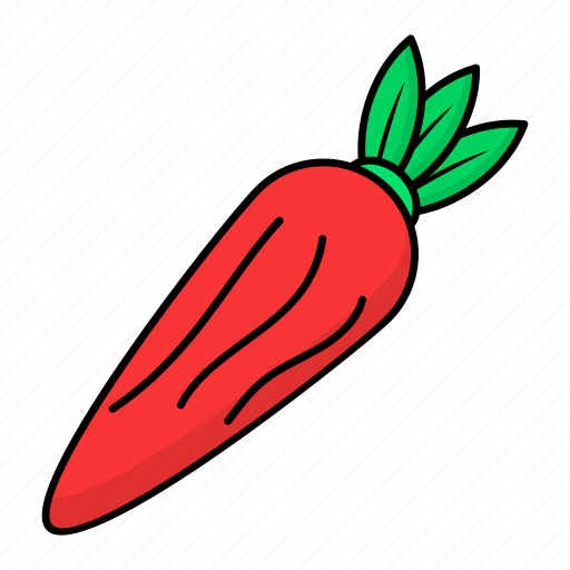 Carrot, vegetable, healthy, organic food, green, food icon - Download on Iconfinder