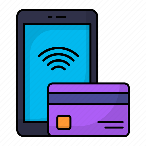 Online, transaction, payment, credit card, wireless, contactless, untact icon - Download on Iconfinder