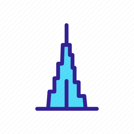 Architecture, building, city, contour, dubai, home, skyscraper icon - Download on Iconfinder