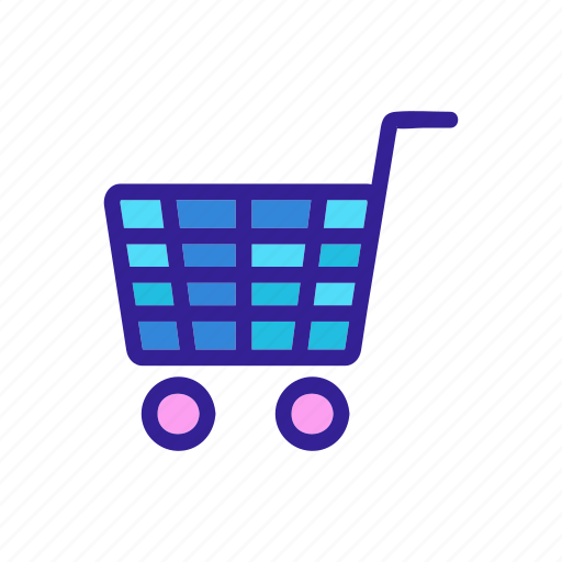 Basket, cart, contour, grocery, wheel icon - Download on Iconfinder