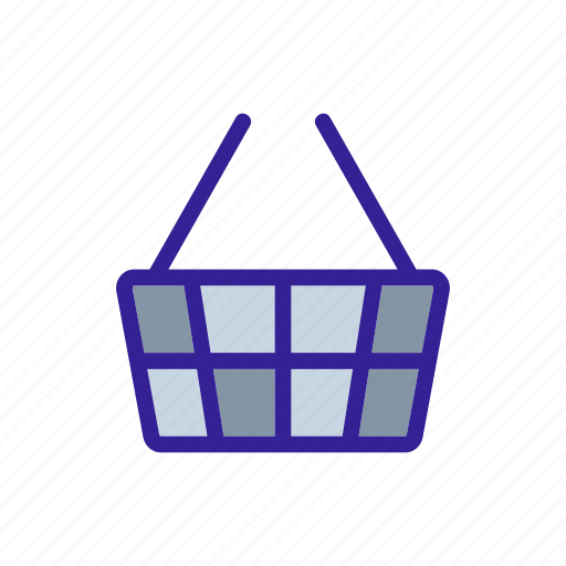 Basket, container, contour, empty, grocery, object, picnic icon - Download on Iconfinder